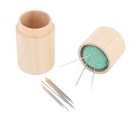 Kukyller Estuche de Costura de Madera, Estuche de Almacenamiento de alfiletero multifunción de Gran Capacidad con 12 Agujas de Bordar (Vert Menthe)