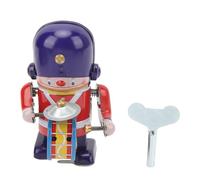 Kukyller Figura de hojalata de Cuerda, Juguete Hecho a Mano, Retro, Vintage, Coleccionable, hojalata, Baterista, Soldado, Juguete de Cuerda, tamborileo, Decorativo, Regalo