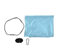 Kukyller Hamaca aérea para Yoga, Hamaca para Yoga, Antena elástica de 25 kn con Cadenas Tipo Margarita, Junta tórica para Entrenamiento de Fuerza en inversión, Kit de Hardware Inicial (Azul Claro)