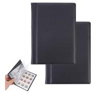 Kukyller Libro de colección de monedas, 2 piezas, 10 páginas, 120 monedas, álbum de almacenamiento portátil, fundas para coleccionar