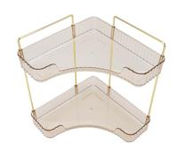 Kukyller Organizador de mostrador de baño de Esquina de 2 Niveles Organizador de baño de Esquina multifunción Organizador de Maquillaje de encimera para tocador Organizador de Maquillaje (succinar)