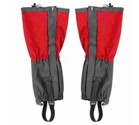 Kukyller Polainas para piernas para hombres, protectores de piernas, polainas para sendero, polainas para botas, polainas para nieve, calzado para senderismo, cubierta para botas, polainas (Roja)