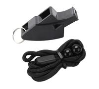 Kukyller Sports Whistle Referee Dolphin Whistle Sports Referee Whistle Loud Crisp Sound Whistle for Coaches Referees Officials Outdoor Enthusiasts and Family Emergencies (Black)