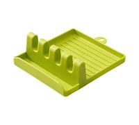Kukyller Stove Top Multifunction Kitchen Spatula Rack Pot Lid Holder Stand Spoon Rest and Lid Holder for Kitchen (Green)