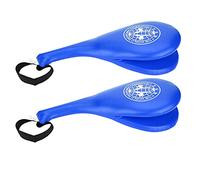 Kukyller Taekwondo Kick Pads,Martial Arts Training Equipment Curved Focus Punching Mitts Boxing Pads Kicking Target (Blue)