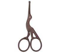 Kukyller Tijeras de cigüeña, 2 uds, Tijeras de Bordado pequeñas Retro de Acero Inoxidable, diseño de grúa Vintage, Herramientas de Costura y Bricolaje (Tijeras grulla cabeza redonda marrón)