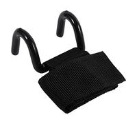 Kukyller Weight Lifting Hooks, Wrist Support Wraps Black Weight Lifting Training Wrist Support Bandage SS Hook Gym Grips