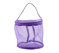 Kukyller Yarn Storage Bag, Mesh Knitting Bag Round Yarn Balls Organizer for Knitting Lovers (Púrpura)