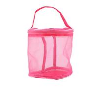 Kukyller Yarn Storage Bag, Mesh Knitting Bag Round Yarn Balls Organizer for Knitting Lovers (rosa roja)