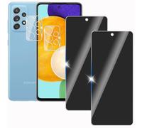 KULAIKE【2+2 Piezas Protector Pantalla Privacidad para Samsung galaxy A52S con Protector de Lente de cámara Funda Amistoso,Anti-Espía Vidrio Película,Cristal Templado,Anti-Arañazo,9H Dureza