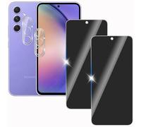 KULAIKE【2+2 Piezas Protector Pantalla Privacidad para Samsung galaxy A54 con Protector de Lente de cámara Funda Amistoso,Anti-Espía Vidrio Película,Cristal Templado,Anti-Arañazo,9H Dureza