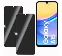 KULAIKE【2 Piezas Protector Pantalla Privacidad para Samsung galaxy A15,Cristal Templado Anti Espía,Sin Burbujas,Anti-Espía Vidrio Película,Privacy Screen Protector,9H Dureza,Anti-Arañazo