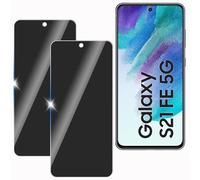 KULAIKE【2 Piezas Protector Pantalla Privacidad para Samsung galaxy S21FE,Cristal Templado Anti Espía,Sin Burbujas,Anti-Espía Vidrio Película,Privacy Screen Protector,9H Dureza,Anti-Arañazo
