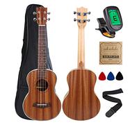 kulana Deluxe ukelele, con ribete y madera de caoba cuerdas Aquila y bolsa de funda