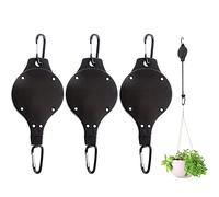 Kulannder Polea para Plantas Retráctil Resistente de Fácil Alcance Polea para Plantas Cesta para Colgar Gancho para Colgar Flores para Zapatillas de Deporte de Jardín Ollas y Comederos 3 Pcs
