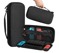 Kuleyng Carry Case for Switch 2 with Screen Protector- Protective Travel Case for 2025 Switch 2 Console, Shockproof Hard Shell with 20 Game Slots, Portable Pouch for Gamers, Black