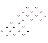 KULIA®6 Paquetes de pegatinas de tatuajes de puntos negros Bindi Bindi indio Bollywood PartyWear Pegatinas para la frente Bindi Joyería de moda Tatuajes Pegatinas Tikka Bindi étnico indio para mujer