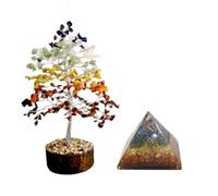 KULIA® Árbol curativo Árbol de dinero de piedra natural Amuleto de la suerte Árbol de chakras Accesorios decorativos Árbol de chakras Feng Shui Ángel de cristal tallado a mano Árbol de bonsái