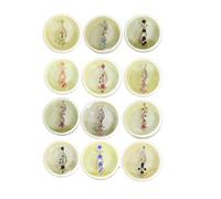 KULIA® Bindi Mujeres Tikka Tatuajes en la frente Pegatinas multicolores Bindi indios Pegatinas para la frente Tikka Bindi de boda Caja pequeña Bindi de un solo lado Puntos redondos Bollywood Party