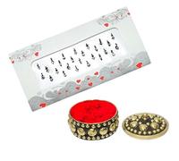 KULIA®Black Bindi Tattoos Sticker Forehead Tikka 6 Packets Round Bindi Bridal Accessories Daily Use Bindi Tattoos Stickers Crystal Stone Bindi Bindi Party Bollywood Fashion Jewelry Face Jewels