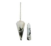 KULIA® Chakra Pendulum Crystal Charm Lucky Tower Crystal Decor Home Office Décor Piedra lunar Tallada a mano Chakra Pendulum Tumble Stone Feng Shui Reiki Pendulum Regalos de éxito