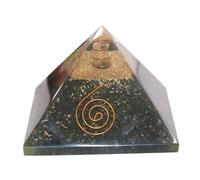 KULIA® Chakra Pyramid Black Turmaline Healing Stone Spiritual Décor Lucky Charm Gemstone Pyramid Energy Tower Energy Stones Chakra Pyramid Reiki Home Decorative Accessories Crystal Statue