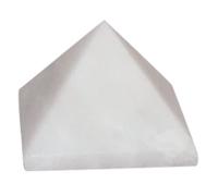 KULIA® Crystal Pyramid White Agate Crystal Stone Set Feng Shui Living Room Home Decorative Crystal Stones Hand Carved Ornament Meditación Lucky Charm Gift