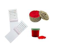 KULIA® Pegatinas de tatuajes Bindi redondos Tikka Multicolor Pegatinas de tatuajes Bindi Mujeres Tikka nupcial Bindi de boda Caja pequeña Bindi de un solo lado Puntos redondos Bollywood Party