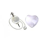 KULIA® Péndulo de Chakra Feng Shui Piedra de cuarzo transparente Piedra decorativa en forma de corazón tallada a mano Péndulo de cristal Accesorios de cristal Amuleto de la suerte Péndulo curativo