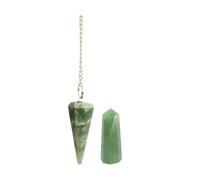 KULIA® Pendulum Natural Crystal Points Lucky Charm Crystal Tower Home Office Décor Piedra de jade verde Péndulo de chakra tallado a mano Piedra pulida Feng Shui Reiki Péndulo Regalos indios