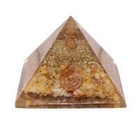 KULIA® Pirámide curativa para meditación Curación Pirámide de cristal de aventurina amarilla Piedras de chakras Accesorios decorativos de Feng Shui Pirámides de piedras preciosas Amuleto de la suerte