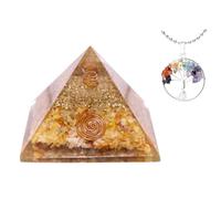 KULIA®Pirámide de piedra natural pirámide para meditación curación pirámide de cristal de aventurina amarilla piedras de los chakras accesorios decorativos de Feng Shui pirámides piedras preciosas