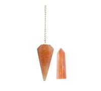 KULIA® Reiki Pendulum Gemstone Charm Lucky Tower Crystal Decor Home Office Décor Piedra aventurina roja Tallada a mano Chakra Pendulum Tumble Stone Feng Shui Reiki Pendulum Regalos para mujeres