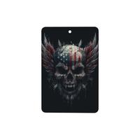 Kull - Ambientadores de coche con alas y llamas, 4 unidades, tarjetas perfumadas colgantes, tarjetas perfumadas para coche, tabletas de aromaterapia