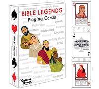 Kulture Games Juego de cartas: leyendas de la Biblia - Diversos personajes de la Biblia, historias y versículos de la Biblia alentadores - Juego de cartas de trivia - Tarjetas cristianas para noche de