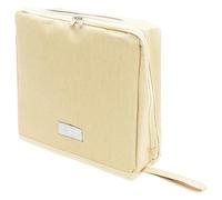 Kulturtasche,Kosmetiktasche,Kulturbeutel mit Tragegriff und Doppelreißverschluss,mehrere Fächer und Verstärkter Boden,Schminktasche,für Kosmetiktaschen,Aufbewahrungsboxen,Federmäppchen, crema, Neceser