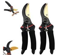 Kulzdevices GardenSlicer Pro Garden Pruning Shears, GardenSlicer Heavy Duty Garden Shears. Effortlessly Cuts 1.57in, Rust-Resistant Coating, Lightweight & Ergonomic (2PCS)