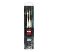 KUM 5147716 - Set de pinceles Essential Gouache, 3 pinceles para témpera, acuarela y técnicas mixtas