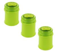 KUM AZ103.49.16-G - Sacapuntas con contenedor Maxi M2, verde, multipack de 3, sacapuntas doble contenedor