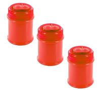 KUM AZ103.49.16-R - Taille-crayons avec réservoir Maxi M2, rouge, multipack de 3, taille-crayons double réservoir