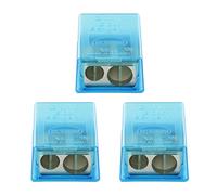 KUM AZ1032016-B - Sacapuntas con contenedor 2en1 M2, 3 Piezas, Azul, sacapuntas Doble con contenedor