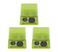 KUM AZ1032016-G - Sacapuntas con contenedor 2en1 M2, 3 Piezas, Verde, sacapuntas Doble con contenedor