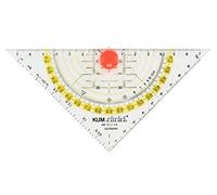 KUM az209.12.19 de T Geometría Triángulo 293 C, Acrílico, translúcida con compás Punta, 1 pieza, 16 cm, transparente