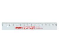 KUM AZ225.09.16-T - Regla 15 cm, extremadamente flexible e irrompible, Softie Flex Extreme, transparente, multipack de 5, material escolar