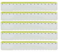 KUM AZ228.04.16-G - Regla Style Highlight, 15 cm, verde, con borde ondulado, 5 unidades, material escolar