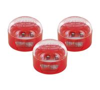 KUM AZ301.08.16-R - Afilador doble con tapa 208 M2, 3 afiladores rojos, afilador de recipiente