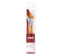KUM 5160216 - School&Art set pinceles planos, para artistas, pinceles escolares, material de arte