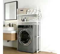 kumamart Bathroom Organizers and Storage - Above Toilet Shelf & Over The Washer Storage Shelf, Versatile Behind Toilet Shelves Unit(2-T)