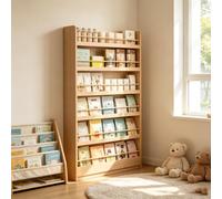 kumamart Estantería de Pared 6 Baldas de Madera, Librería Estrecha Salón | Librería alta de 6 niveles en para cuentos infantiles, dormitorio y salón.(67.72*31.5*3.94in)