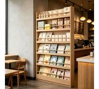 kumamart Estantería Librería 6 Baldas de Pared, Mueble de Madera Maciza | Librería alta de 6 niveles en para cuentos infantiles, dormitorio y salón.(67.72*27.56*3.94in)